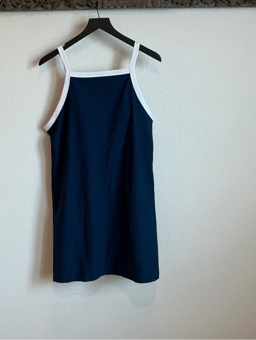 YPB Sculptlux Navy Blue and White Sleeveless Dress XL